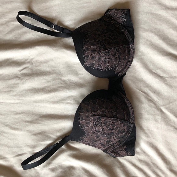 NWOT Victoria’s Secret Black Push Up Bra, 32B - Picture 2 of 7